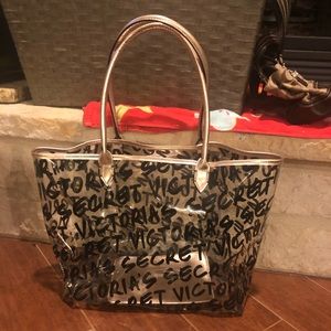 Clear Victoria’s Secret bag